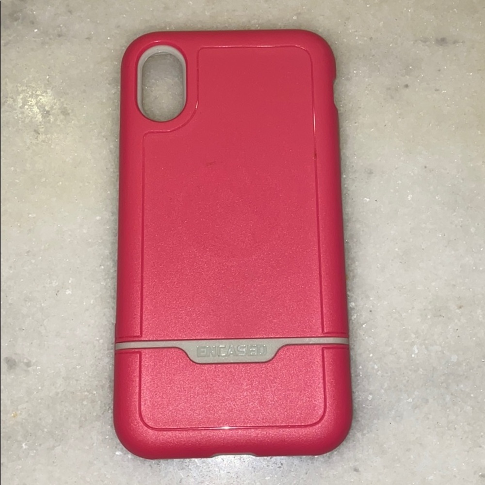 iPhone X hot pink case